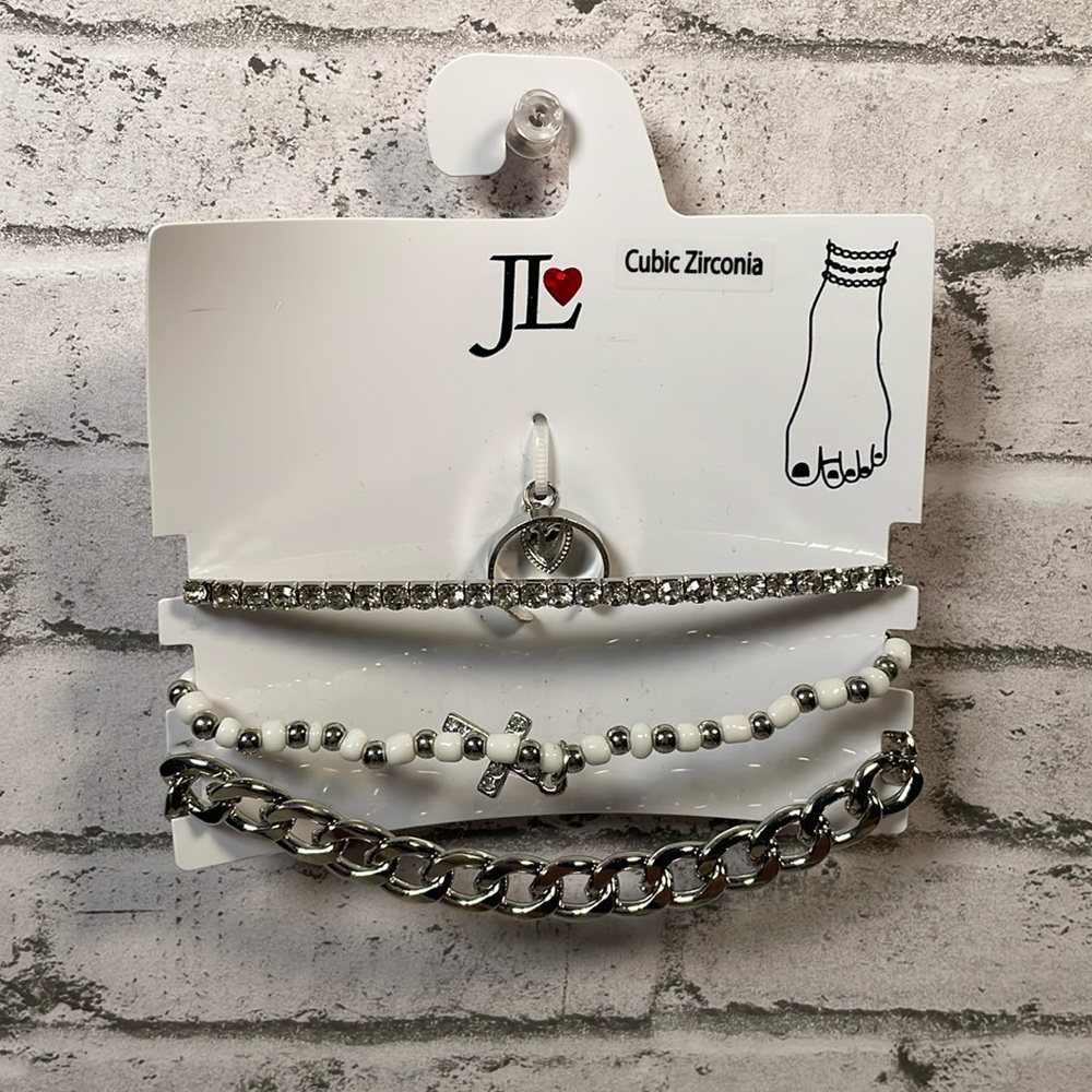 Ankle Bracelets And Toe Ring Pack